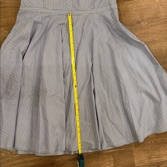 Tory Burch Blue and White Striped Midi Dress - Picture 7 of 10